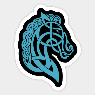 Celtic Horse Blue Sticker